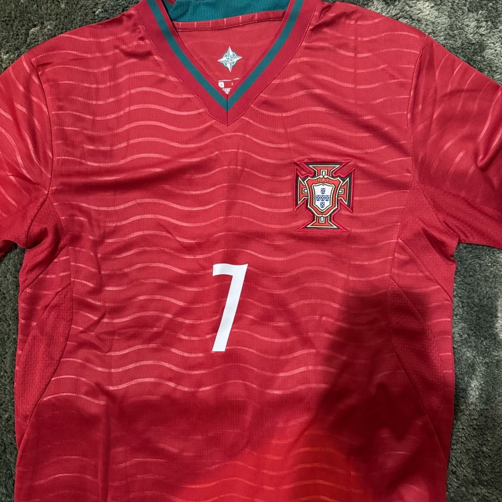 Red Soccer Jersey with Number 7